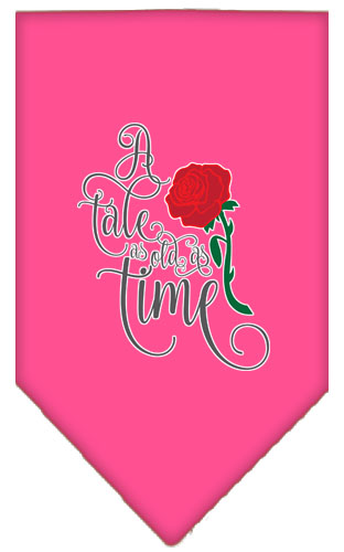 Timeless Tale Screen Print Bandana Bright Pink Small